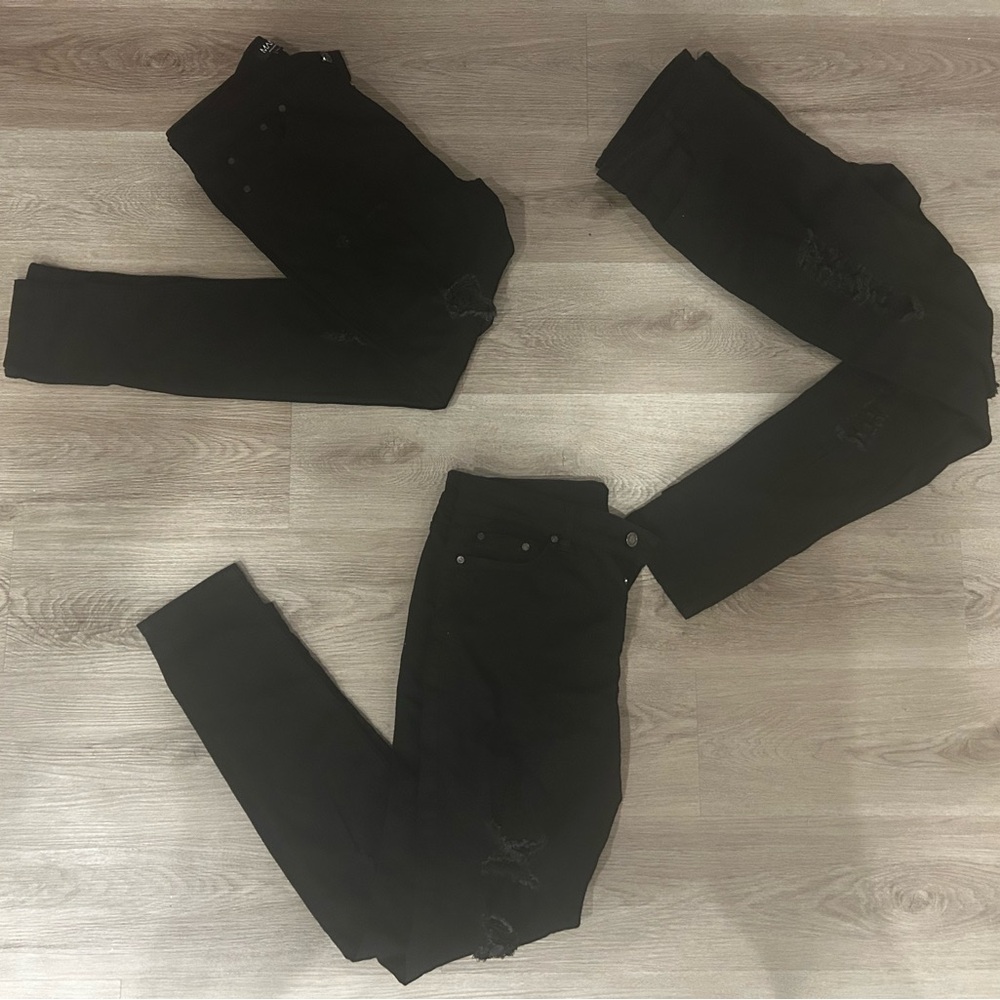 Skinny Jeans Black Men (3x Bundle) Boohooman x2, Shein x1
